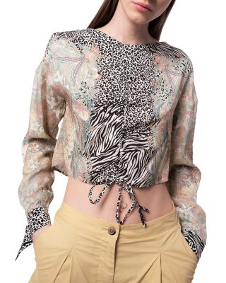 PINKO - Barga Printed Drawstring Top