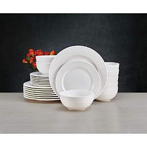 Gourmet Basics By Mikasa Alden 24 Piece Dinnerware Set - 100% Exclusive In White