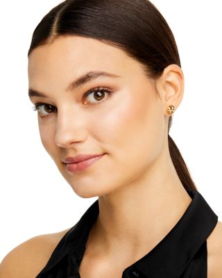 Love Knot Stud Earrings in 14K Yellow Gold