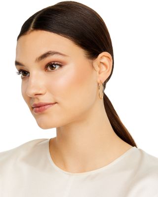 18K Yellow Gold Hoop Earrings