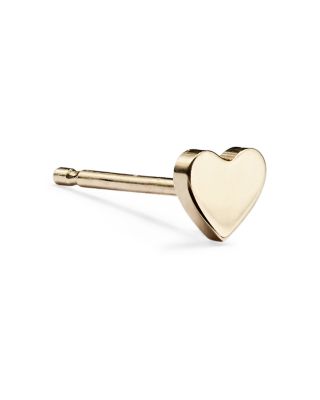 Heart Stud Earrings in 14K Yellow Gold 