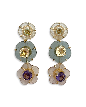 Nicola Bathie Chinoiserie Floral Drop Earrings
