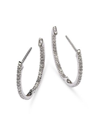 Inside-Out Diamond Hoop Earrings in 14K White Gold, 0.50 tcw&nbsp;