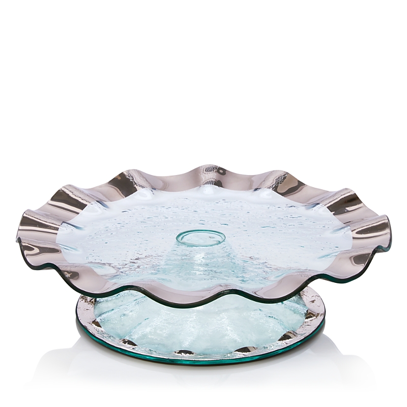 Annieglass Ruffle Cake Plate