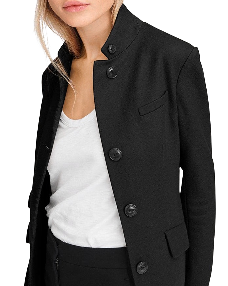 Rag & Bone Slade Wool Stand-collar Blazer In Black