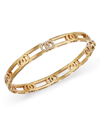 Roberto Coin 18K Yellow Gold Double O Diamond Hinged Bracelet - 150th Anniversary Exclusive