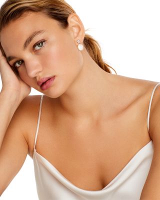 18K Two Tone Gold Siviglia Pav&eacute; Diamond & Mother Of Pearl Drop Earrings - 150th Anniversary Exclusive