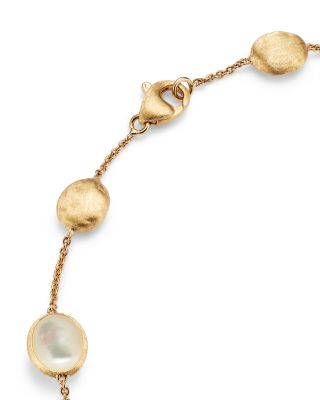 18K Yellow Gold Siviglia Mother Of Pearl Beaded Station Necklace, 16.5&amp;quot; - 150th Anniversary Exclusive