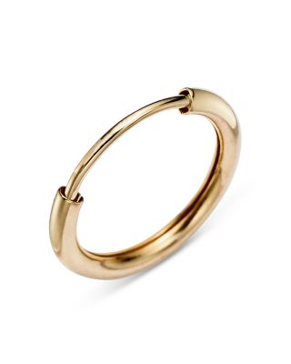 14K Yellow Gold Small Endless Hoop Earrings 