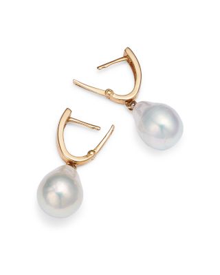 Baroque Cultured Pearl Drop Earrings in 14K Yellow Gold 
