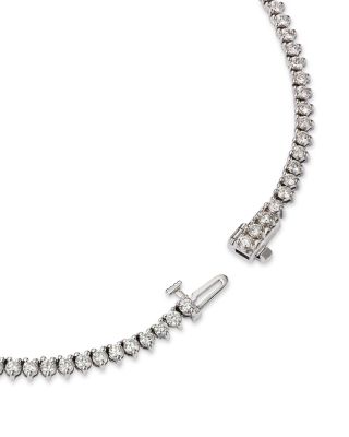 Certified Diamond Tennis Necklace in 14K White Gold, 10.0 tcw&nbsp;
