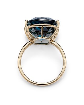 London Blue Topaz Statement Ring in 14K Yellow Gold&nbsp;