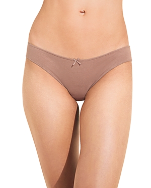 Eberjey Pima Stretch Cotton Bikini In Mocha