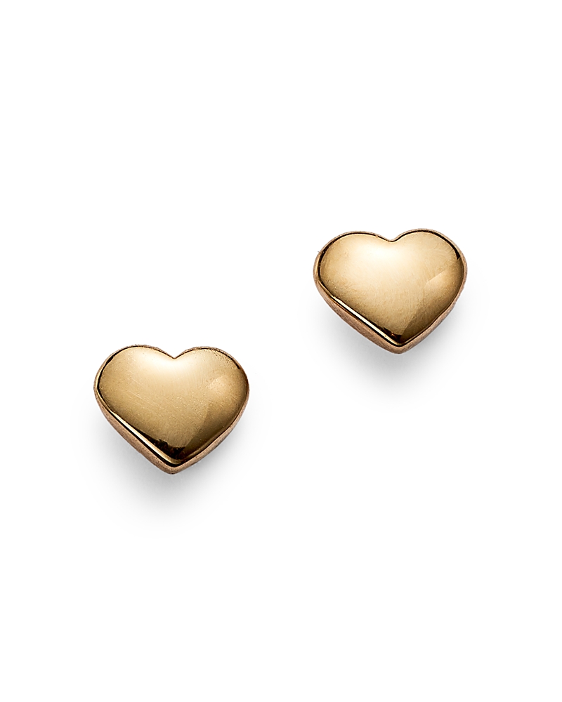 Bloomingdale's Fine Collection Heart Studs in 14K Yellow Gold
