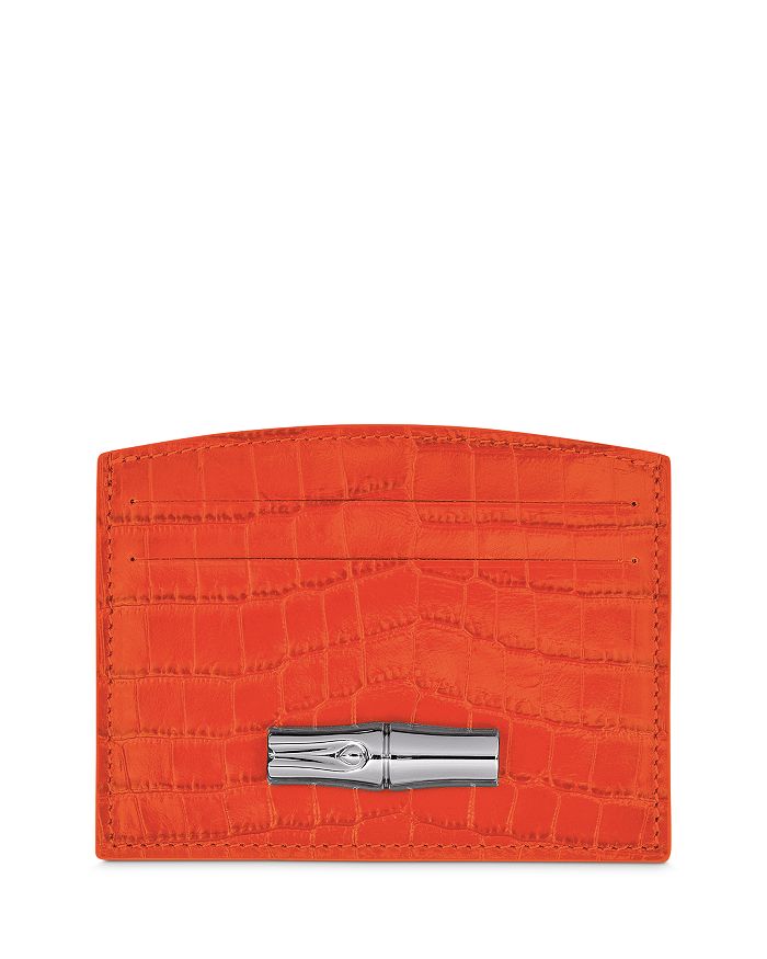 Longchamp Roseau Embossed Leather Card Holder Bloomingdale's