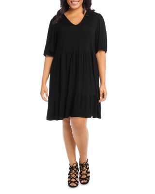 Karen Kane Plus Puff Sleeve Dress 