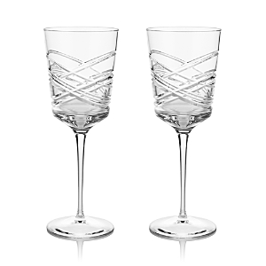 Waterford Aran Mastercraft White Wine Glasses, Set Of 2 - 150th Anniversary Exclusive
