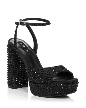 AQUA Women's Lesly Ankle Strap High Heel Sandals - 100% Exclusive