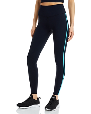 Splits59 Amber High Rise Leggings In Black/aqua/mandarin