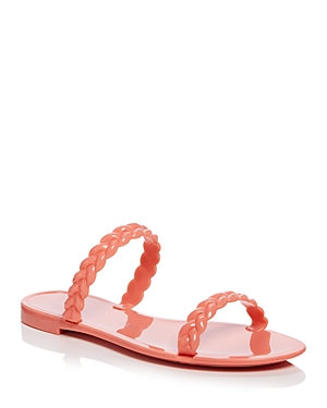 Stuart Weitzman Women's Sawyer Jelly Slide Sandals In Apricot