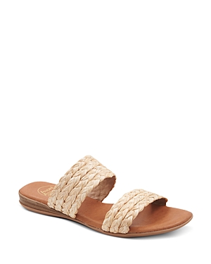 ANDRE ASSOUS WOMEN'S NARICE RAFFIA SLIDE SANDALS - 100% EXCLUSIVE