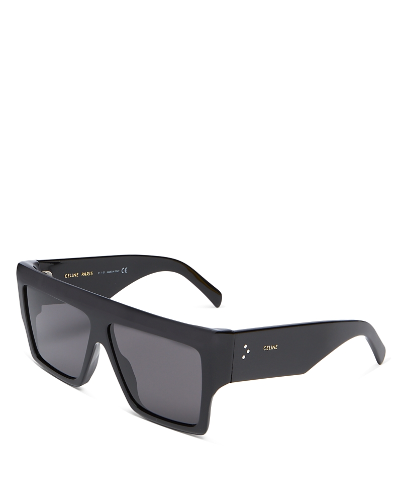 Celine Polarized Flat Top Square Sunglasses, 57mm