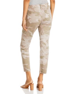 womens white camo joggers