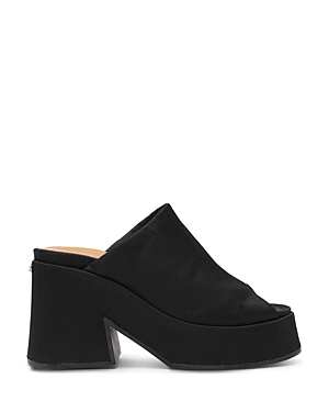 Ganni Retro Recycled Platform Mules In Black
