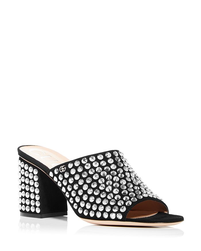 Gucci Women's Embellished Block Heel Slide Sandals | Bloomingdale's