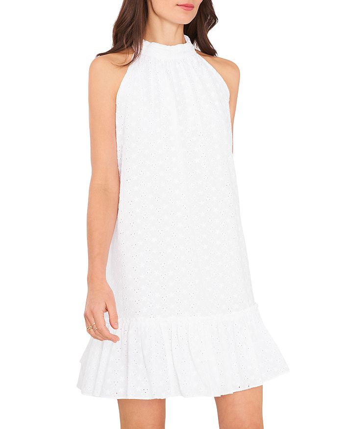 Eyelet halter hot sale dress