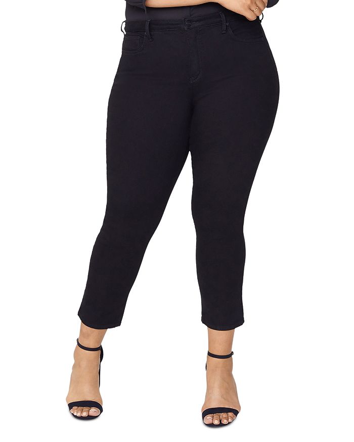 NYDJ Plus Sheri Slim Jeans in Black | Bloomingdale's