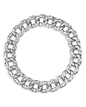 David Yurman - Cable Edge Curb Chain Necklace in Recycled Sterling Silver, 16"