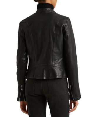 Burnished Leather Moto Jacket