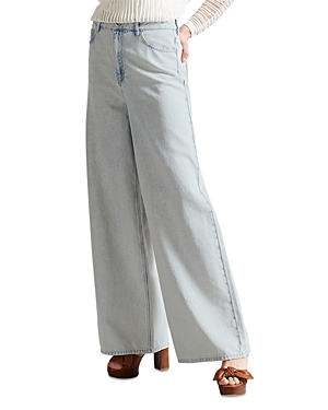Ted Baker Bivera 90's Wide Leg Jeans in Pale Blue