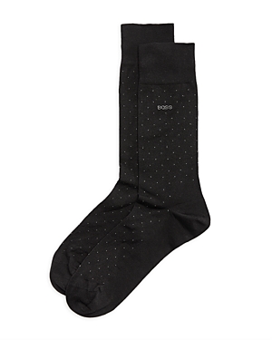 Hugo Boss George Rs Dots Dress Socks In Black