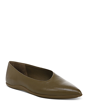 Vince Lex Asymmetric Pointed Toe Flat In Cypress