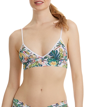 Hanky Panky Signature Floral-print Stretch-lace Soft-cup Triangle Bralette In Palm Springs