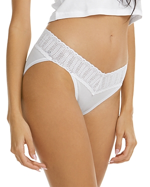 Hanky Panky Eco Rx Original Mid-rise Ribbed Stretch-woven Thong In White