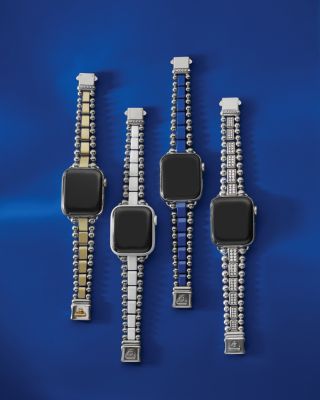 Sterling Silver Smart Caviar Apple™ Smartwatch Straps