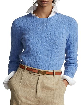 Ralph Lauren Cable Knit Cashmere Sweater | Bloomingdale's
