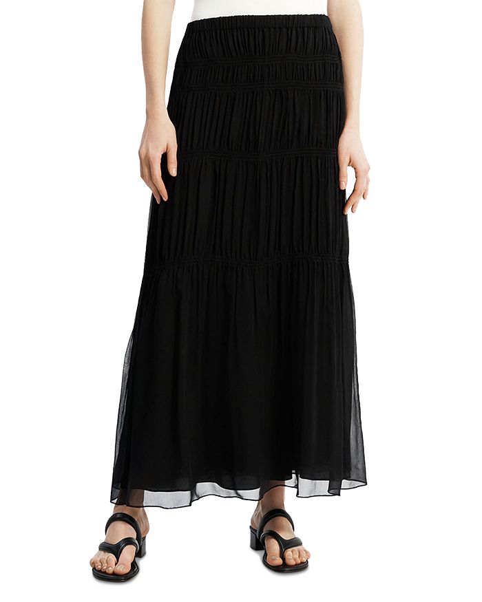 Theory Silk Tiered Maxi Skirt | Bloomingdale's