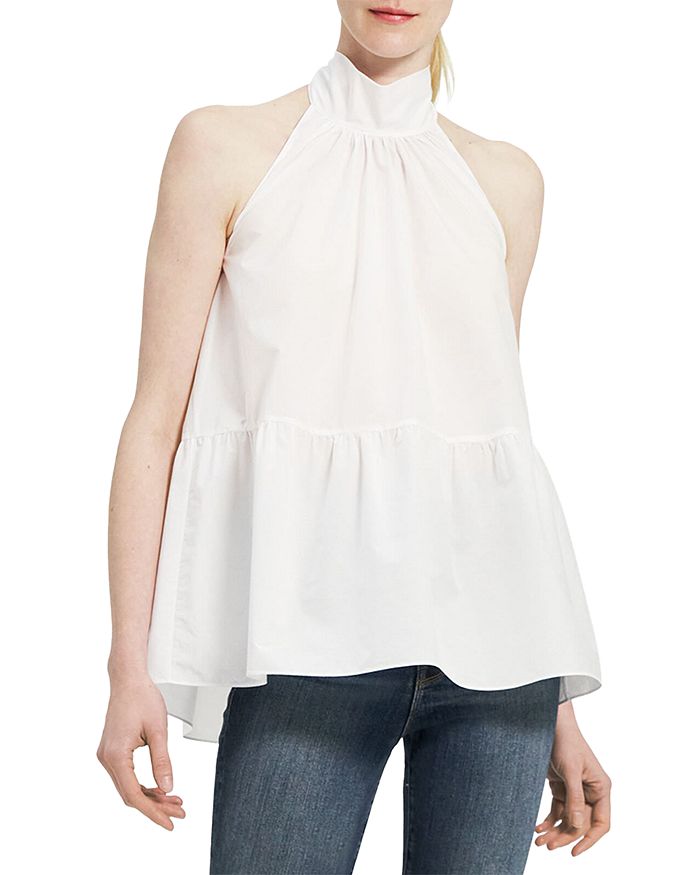 Theory Sleeveless Halter Top Bloomingdale's