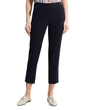 Theory Treeca Cropped Pull On Pants In Deep Navy