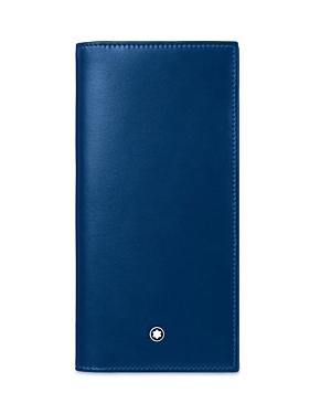 Montblanc Men's Meisterstück Long Leather Bifold Wallet In Blue