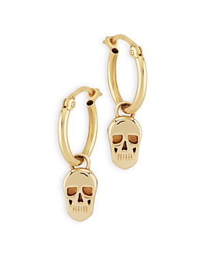 Moon & Meadow Skull Dangle Hoop Earrings In 14k Yellow Gold - 100% Exclusive