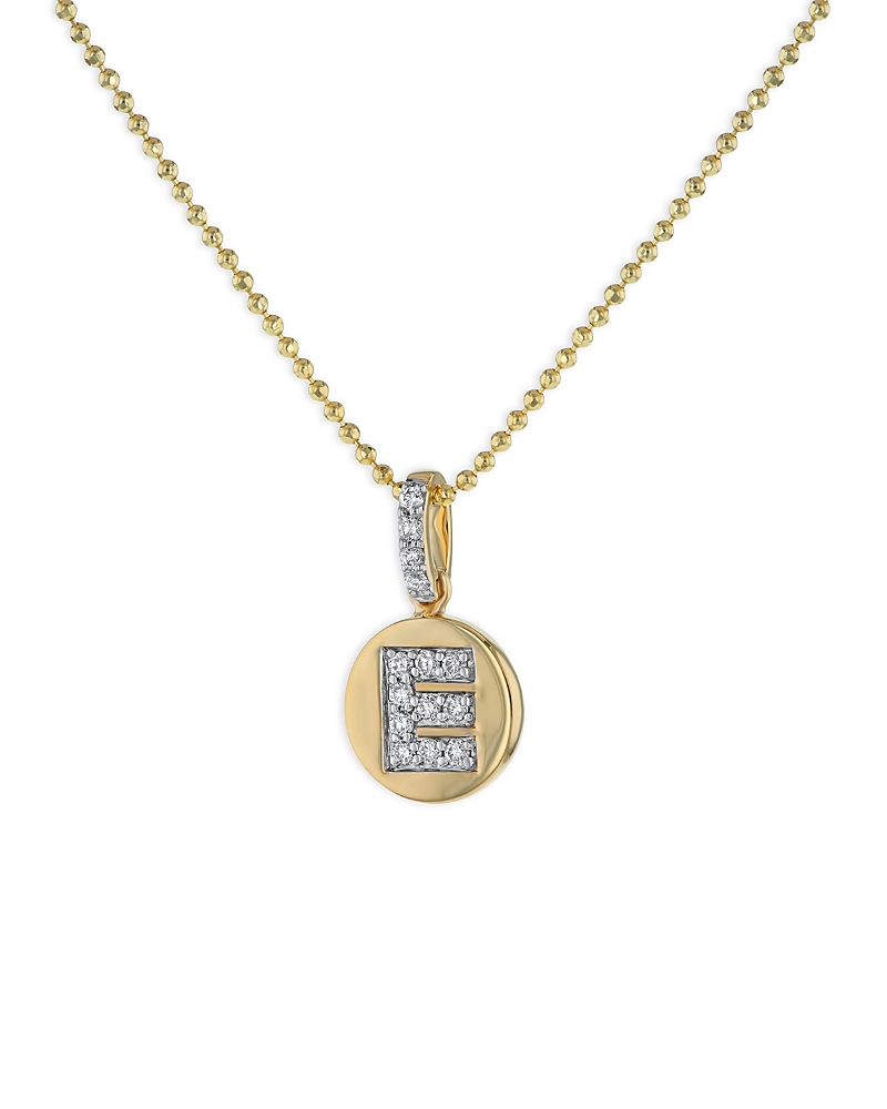 Bloomingdale's Fine Collection Diamond Accent Initial Pendant Necklaces In 14k Yellow Gold, 0.05-0.10 Ct. T. W. - Exclusive