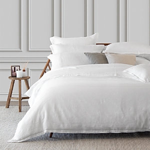 Amalia Home Collection Stonewashed Linen Queen Duvet Cover - 100% Exclusive In White/white