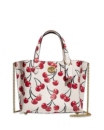 COACH Willow 24 Cherry Print Tote | Bloomingdale's