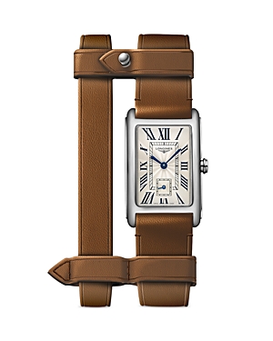 Longines Dolcevita X Ivy Watch, 23mm X 37mm In White/brown