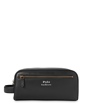 Polo Ralph Lauren Leather Travel Case In Black